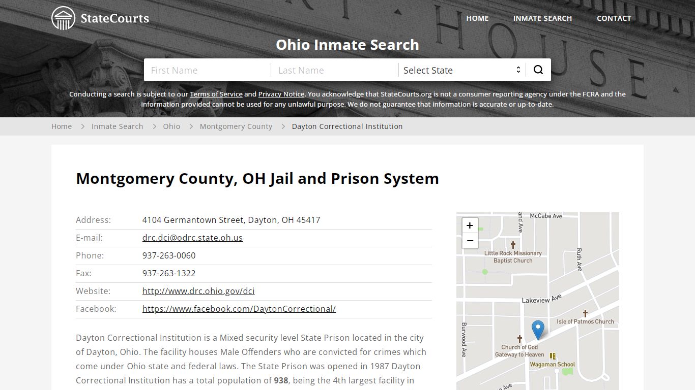 Dayton Correctional Institution Inmate Records Search ...